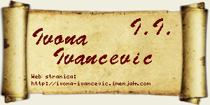 Ivona Ivančević vizit kartica
